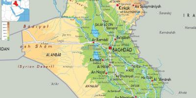Kort over Irak geografi